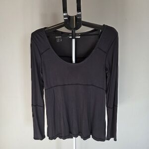 Knox Rose Black Long Sleeve Top L